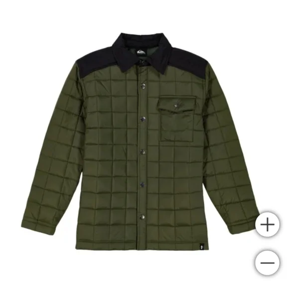 New! Quiksilver Youth Insulated Shirt Jacket size Small, 7/8 Weatherproof Y2K - Picture 3 of 7